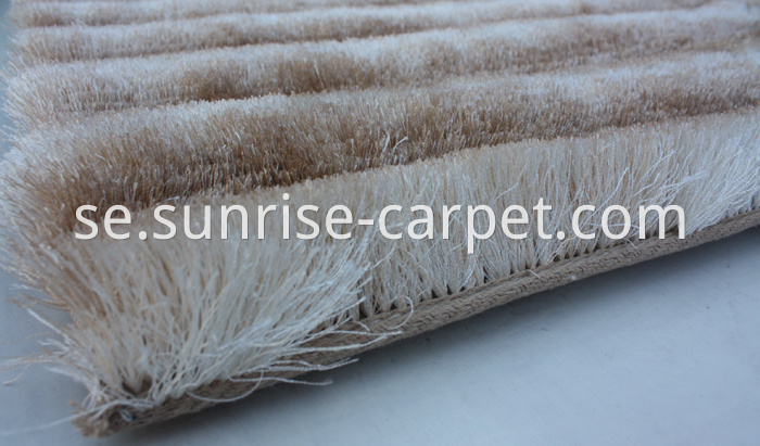 Thin Polyester Shaggy 3D Rug Beige Color